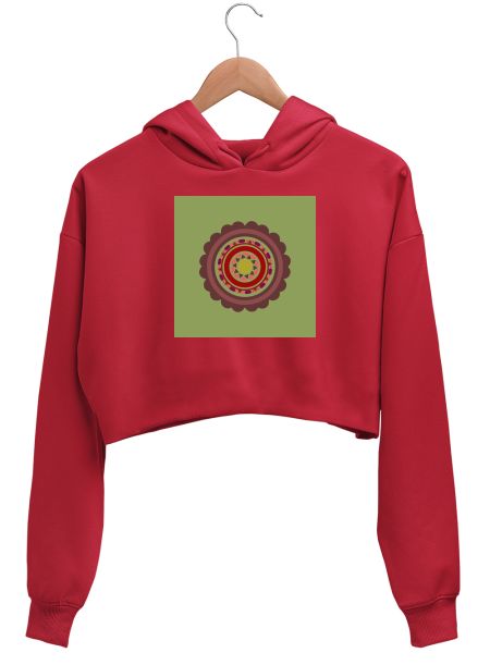 Shrestha's art pattern 1 Crop Hoodie