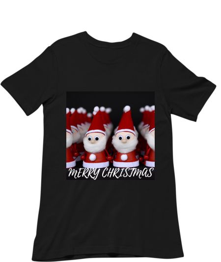 Cute Santa Wishing Merry Christmas Regular T-Shirt