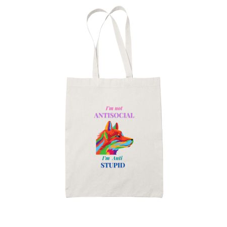 Antisocial or Anti Stupid Tote Bag