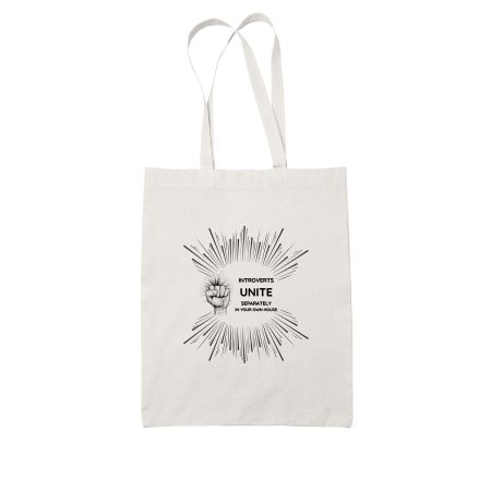 Introverts Unite Separately White Tote Bag