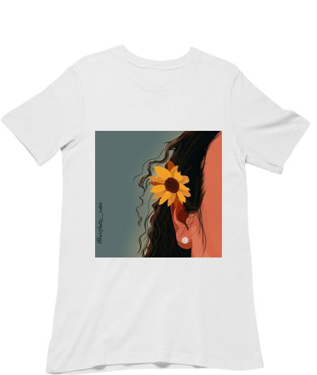 A GIRL WITH A SUNFLOWER Classic T-Shirt