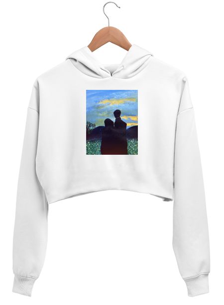 Korean couple Crop Hoodie