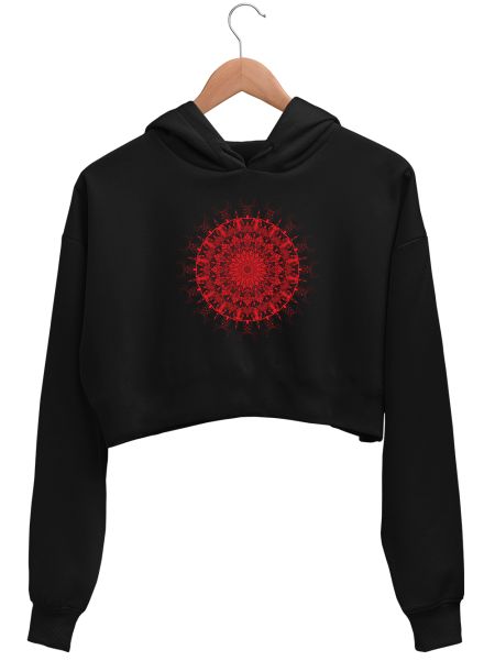 Patterns of a Prey - RED Crop Hoodie