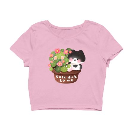 Cute kawaii plant lover pun Crop Top