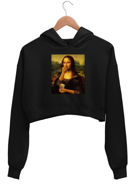 Mona Lisa - Da Vinci Drama Crop Hoodie