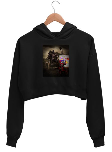 Deadpool and Thanos Crop Hoodie