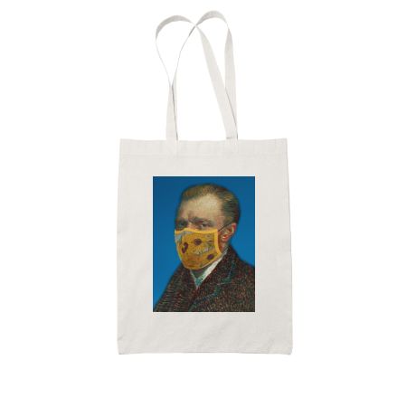 Van Gogh Masked White Tote Bag