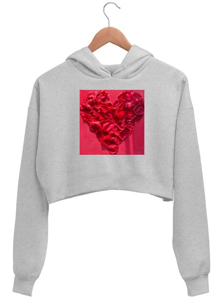 Handmade Heartbeats Crop Hoodie