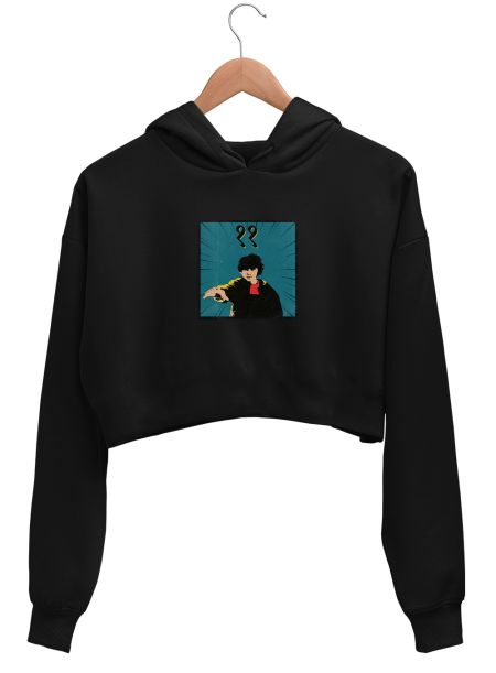 Stranger Things 11 - Eleven Hindi Pop Art Netflix Crop Hoodie