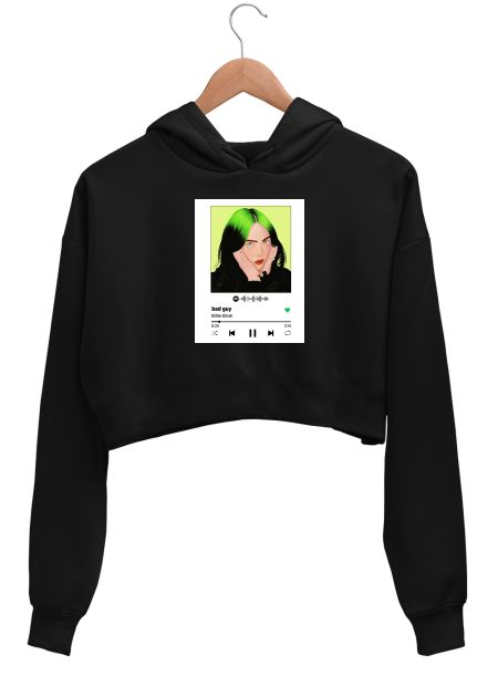 Billie Eilish - Bad Guy - Spotify Crop Hoodie