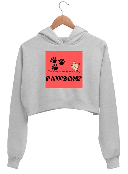 PAWSOME Crop Hoodie