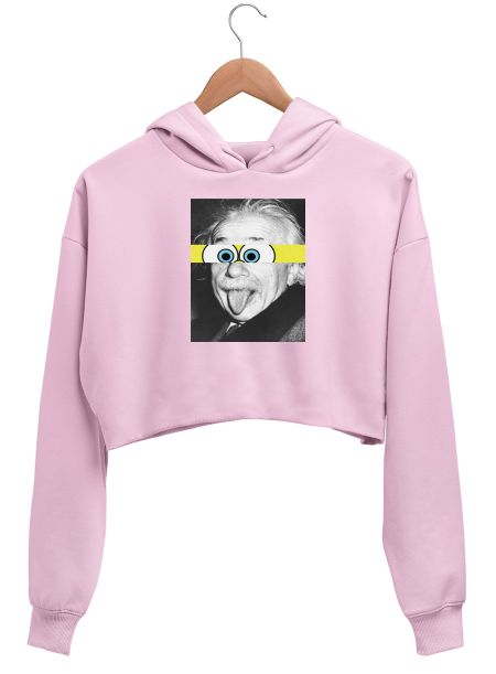 Albert einstein memes Crop Hoodie