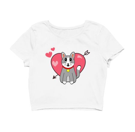 Cat Kawaii Cute Design Crop Top