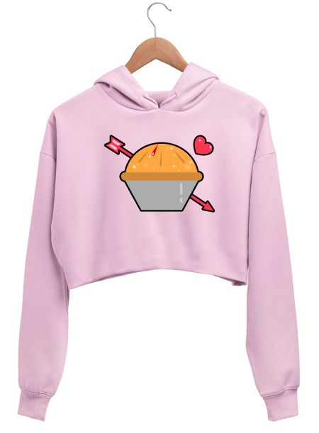 Apple Pies Cute Kawaii Dessert Pun Illustration Crop Hoodie