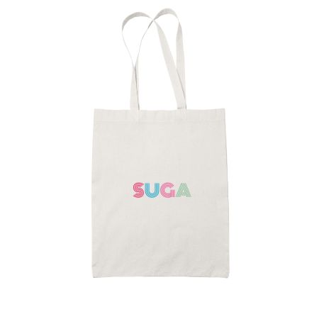 BTS- Suga White Tote Bag