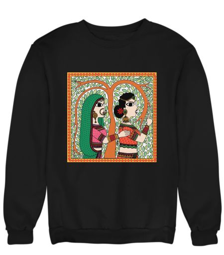 Woman yelling meme Madhubani Sweatshirt