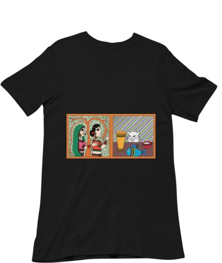 Woman yelling at cat meme Madhubani Classic T-Shirt