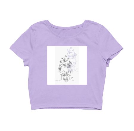 Line Art Aesthetic Crop Top