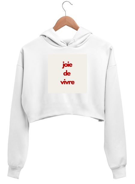 joie de vivre Crop Hoodie