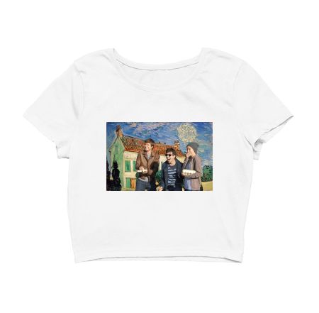 The Fault in our stars • White house at night by Van Gogh Crop Top