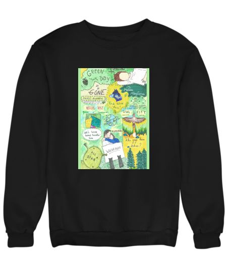 green/ music Sweatshirt