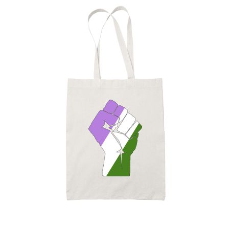 GenderQueer Resistance White Tote Bag