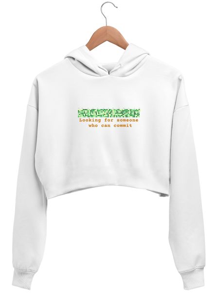 Git Commit Crop Hoodie