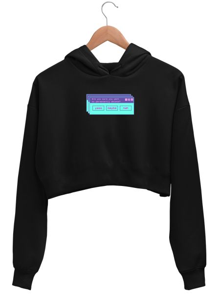 Crazy Thoughts 101 Crop Hoodie