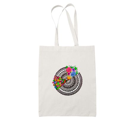 Mandala White Tote Bag