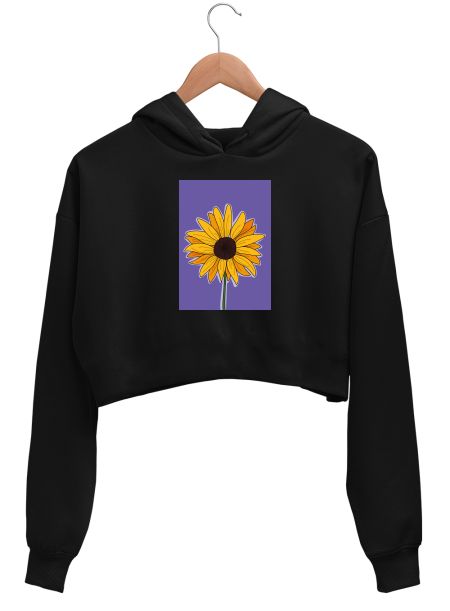 Sunflower - Purple Crop Hoodie