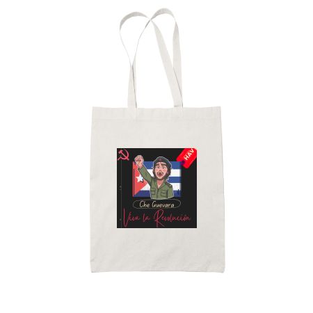 Che Guevara Viva la Revolution Communism Cuba White Tote Bag