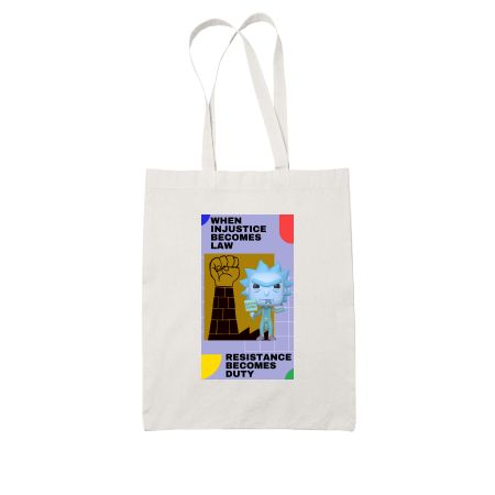 Rick and Morty resistance war injustice revolution Tote Bag