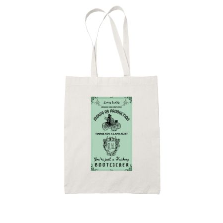 Capitalism bootlicker communist quote vintage White Tote Bag