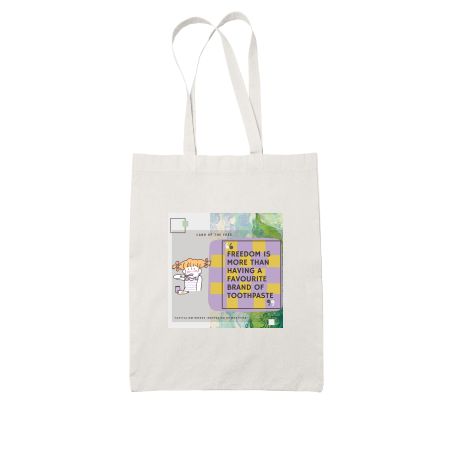 Freedom toothpaste america capitalism kawaii White Tote Bag