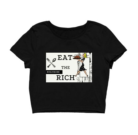 Eat the rich communism Revolution vintage retro Crop Top