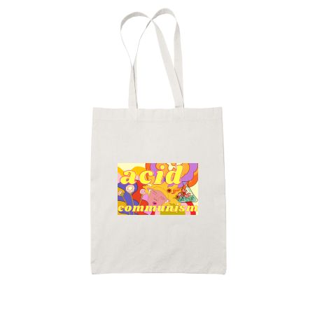 Acid communism groovy 70s 80s 90s aesthetic White Tote Bag