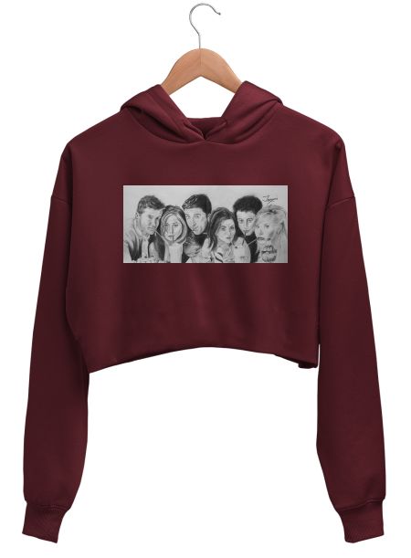 F.R.I.E.N.D.S. Sketch Crop Hoodie