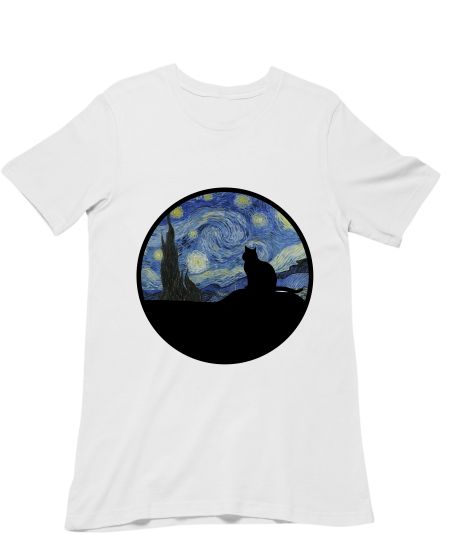 Starry night ft.pussy cat Regular T-Shirt