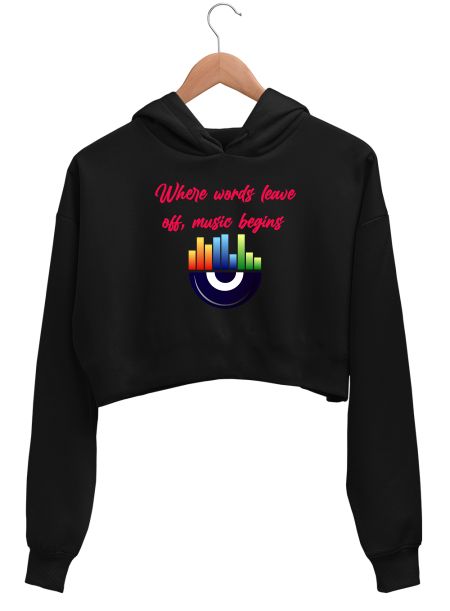 Music love Crop Hoodie