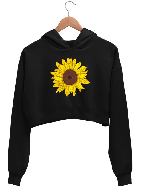 Sun Flora Crop Hoodie