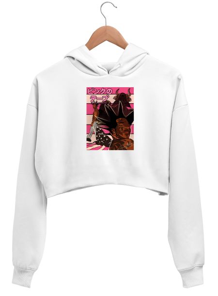 pink tape uzi fanart Crop Hoodie