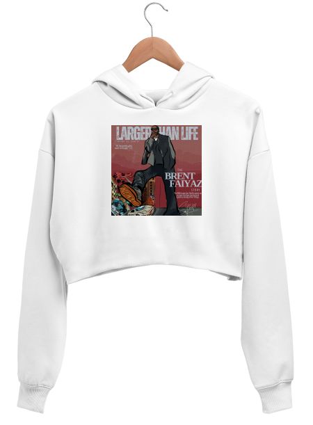 Larger Than Life Brent Faiyaz  Crop Hoodie