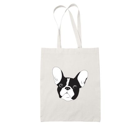 Boston Terrier White Tote Bag