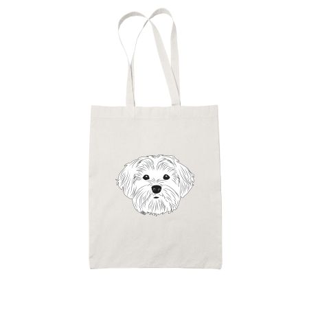 Lhasa Apso White Tote Bag