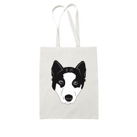 Siberian Husky White Tote Bag