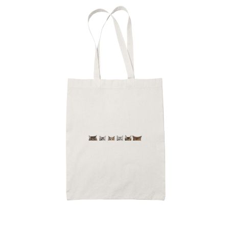 kitten peek White Tote Bag