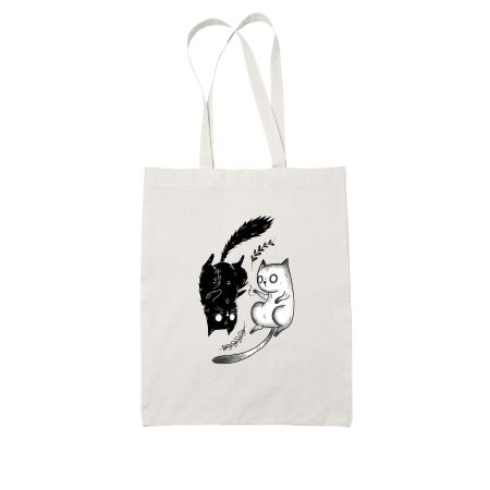 Yin and Yang cats Tote Bag