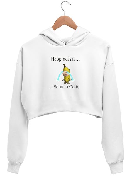 Happiness is… Crop Hoodie