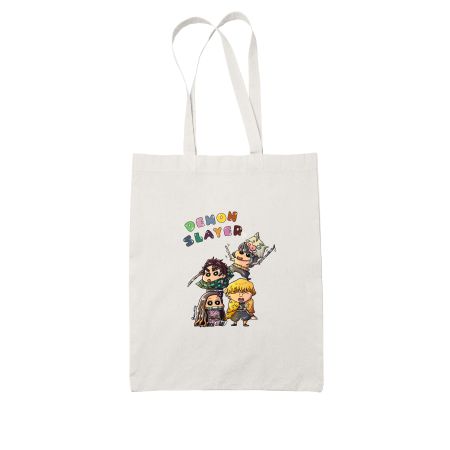 Demon slayer x Shinchan Tote Bag