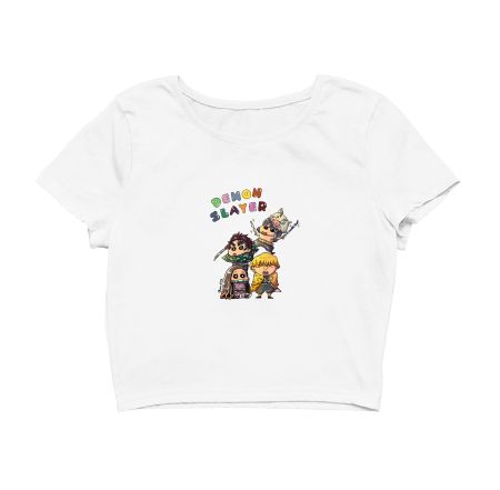 Demon slayer x Shinchan Crop Top